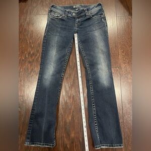 Silver Low Rise Bootcut Jeans Women 28x31  Blue Medium Wash Tuesday 16 1/2"